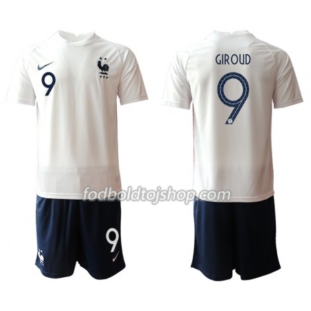 Frankrig Olivier Giroud 9 Børn Udebane Fodboldsætsæt Euro 2020 S/S (+ Korte bukser)